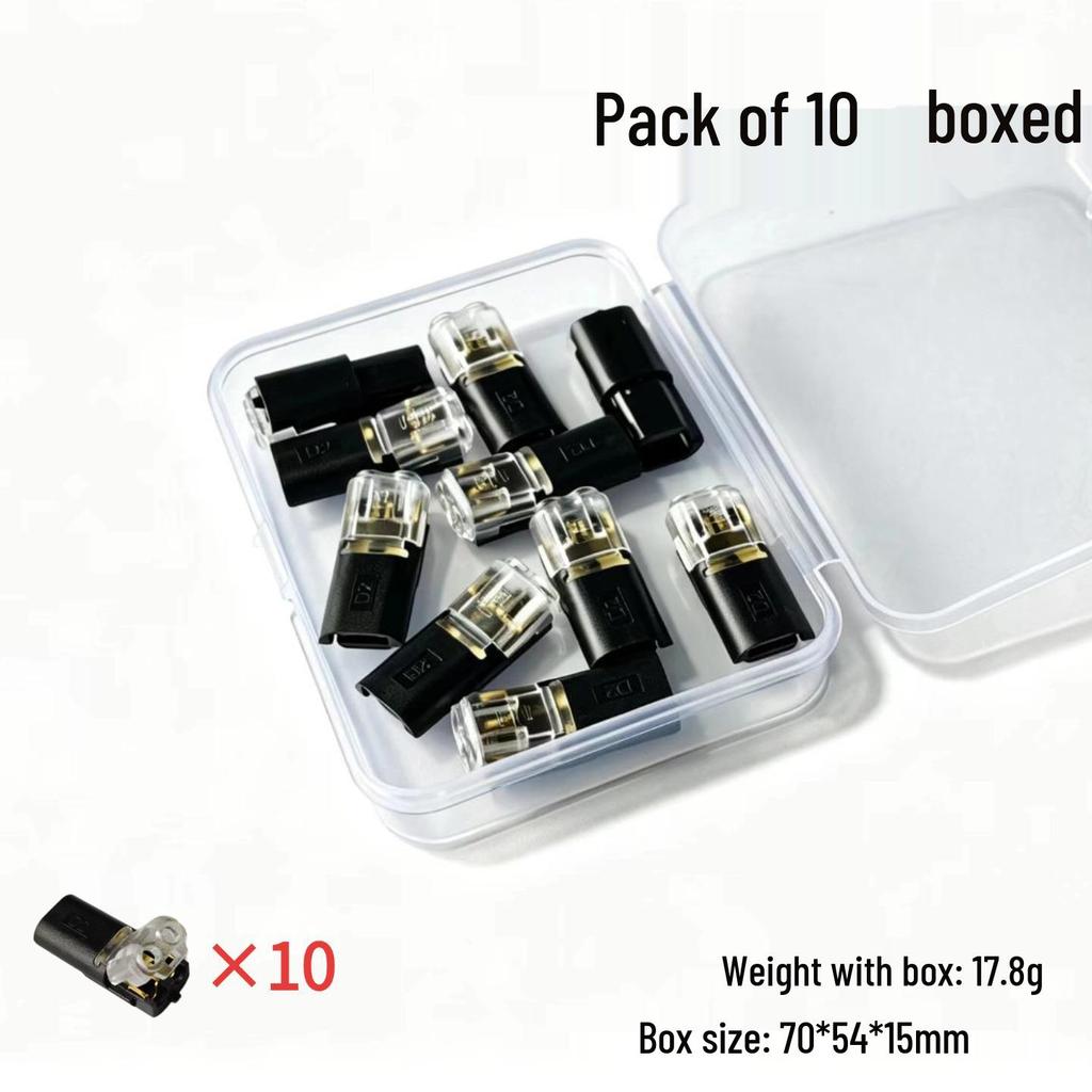 LED Quick Connector | Strip-Free & Solder-Free Double Wire Plug - Pull-Out Type D2 T1