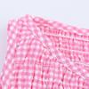 SAW Sleeveless Plaid Summer Dress with Round Neck