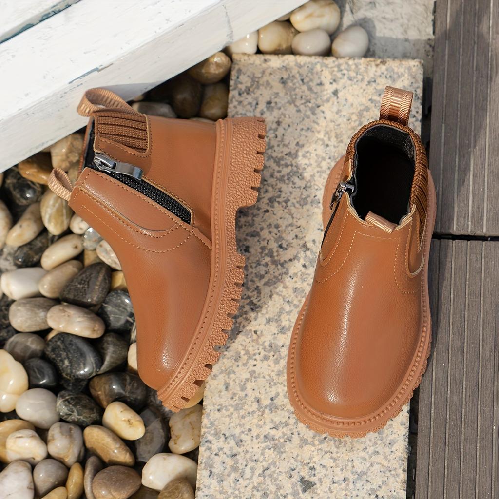 [Non-slip Boots] Boots with Side Zipper | Non-slip, Wear-resistant | for Girls | Autumn and Winter