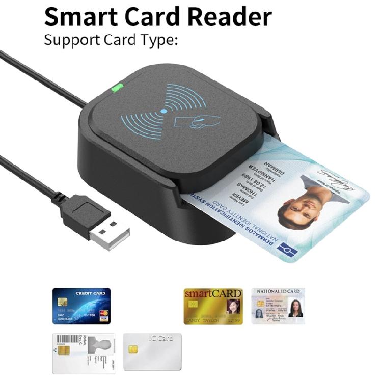 Portable Nonslip Base Card Reader USB Powered Suitable for Seamless Operation with LED Indicator Efficient Data Transfer