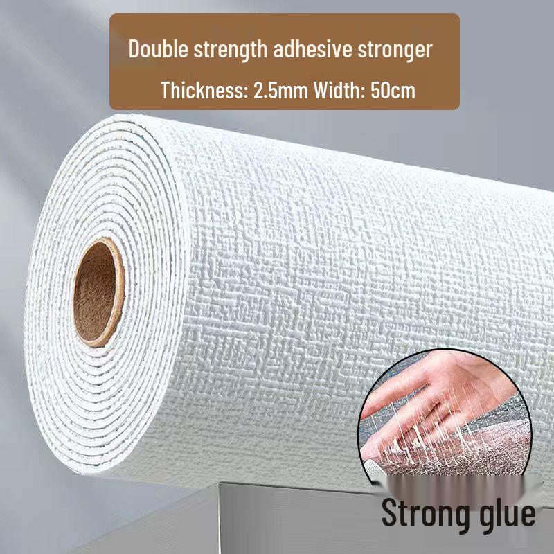 3D Linen Self-Adhesive Wallpaper: Waterproof, Moisture-Proof, Anti-Mold Wall Stickers for Bedroom Renovation
