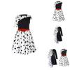 Bezauberndes Kinder Cruella De Vil Gepunktetes Cosplay Kostüm Kleid Für Theatralische Aufführung