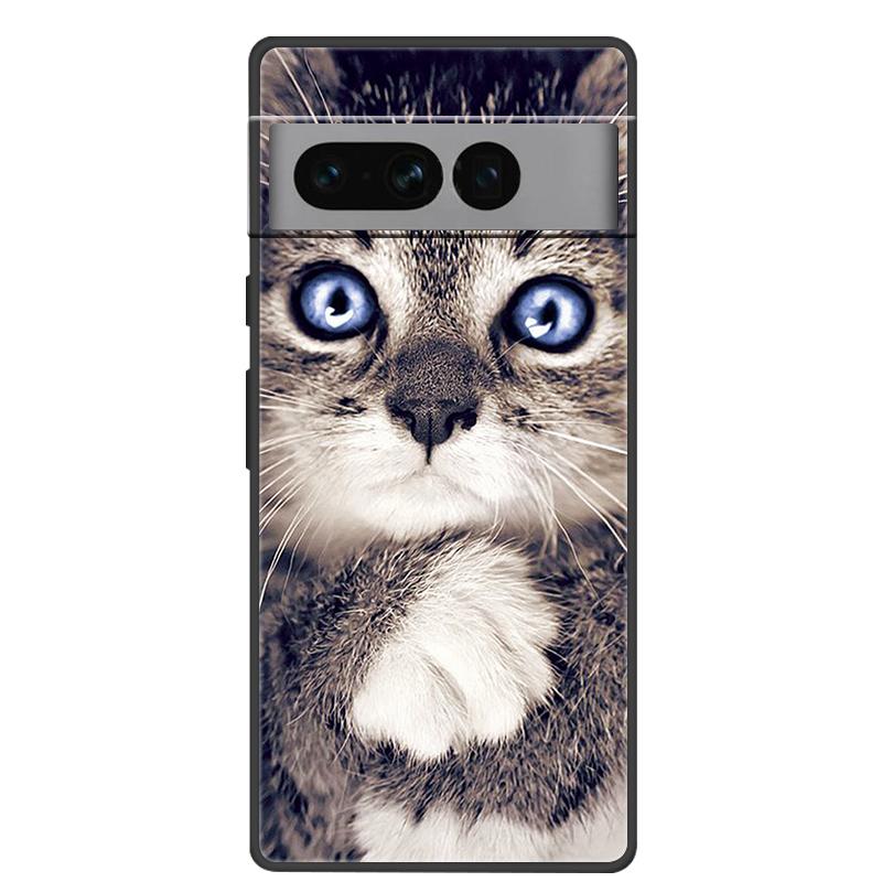 For Google Pixel 7 Pro Case Soft Black Silicone Bumper Butterfly Phone Cover for Googe Pixel7 7Pro Pixel7Pro Cases Fundas Coque
