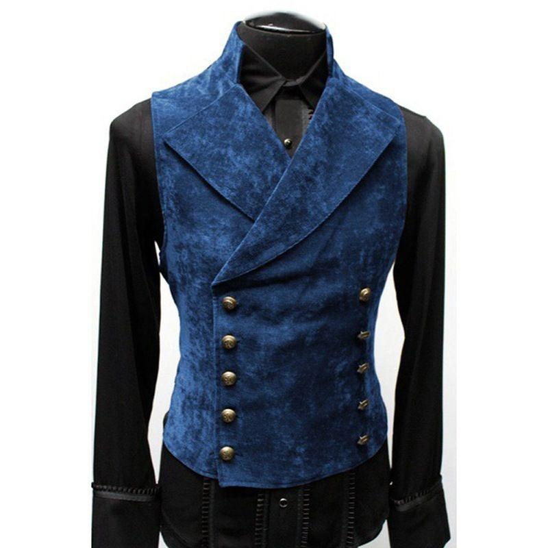 Autumn Winter Suit Stand Collar Suede Fashionable Solid Color Slim Versatile Double-breasted Jacket Vests