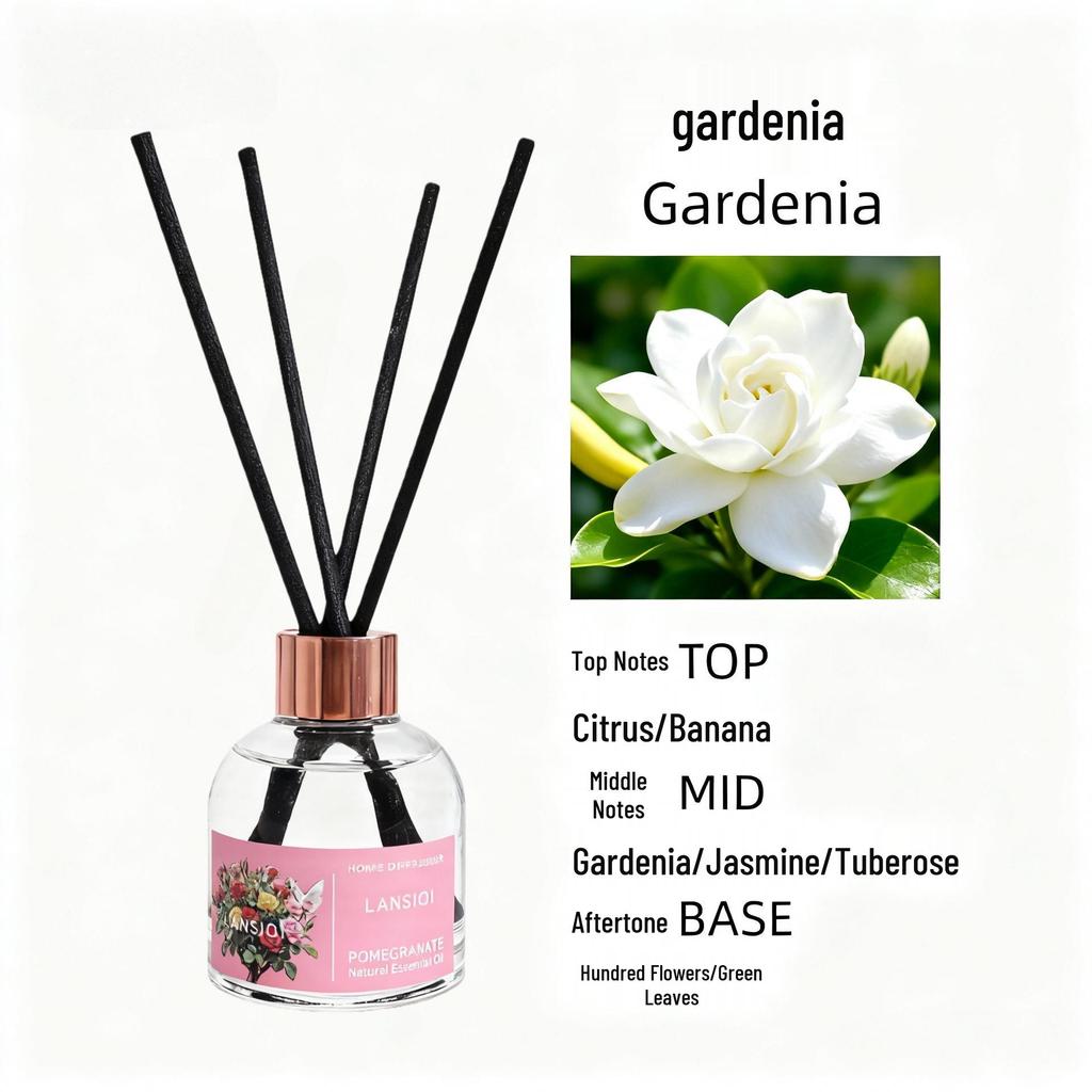 Flameless Aromatherapy Indoor Air Freshener with Natural Rattan for Bedroom and Wardrobe