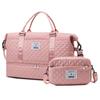 OLOMM Korean Style Quilted Travel Gym Crossbody Bag Set