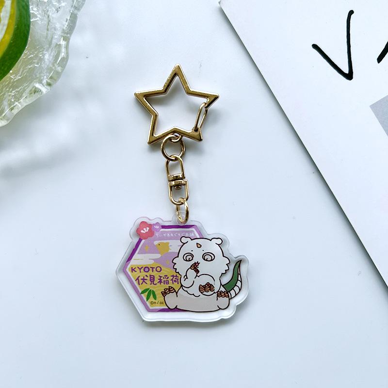 "Fushimi Inari" New Acrylic Keychain, Chikawas hachiware Creative Pendant, Cute Animated Character, Keychain, Bag Pendant