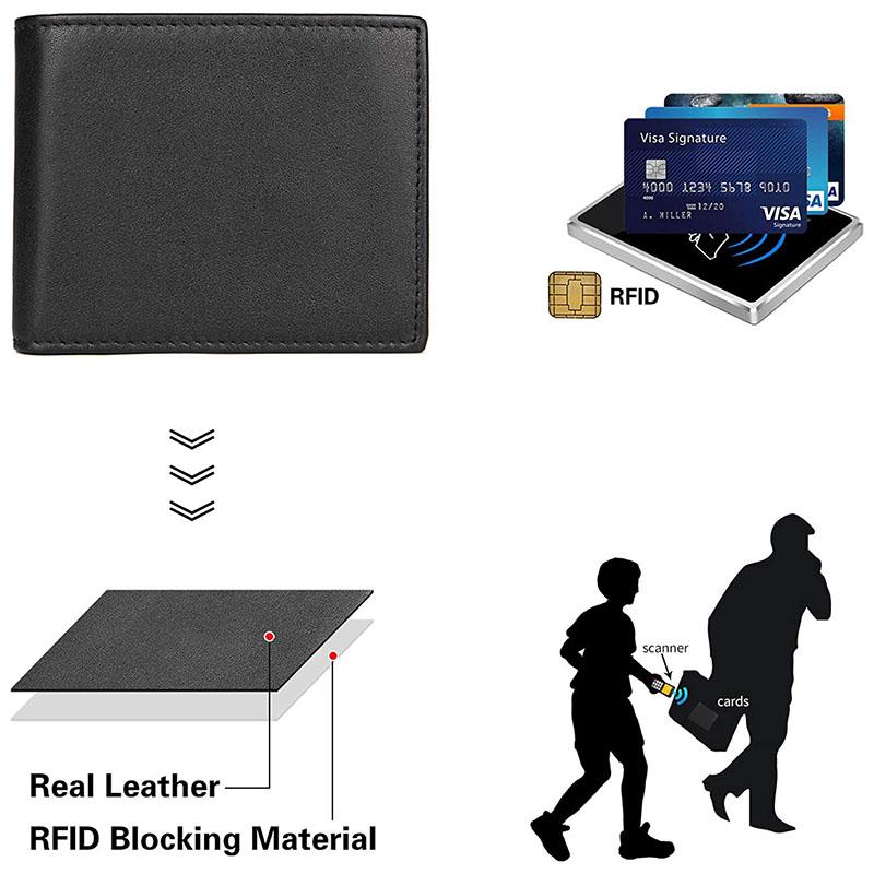 Bison Denim Portfel męski w stylu vintage z blokadą RFID Portfel z prawdziwej skóry o dużej pojemności i krótkiej konstrukcji