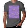 Flowers In Purple Tshirt Basic Lightweight Short Sleeve Tee