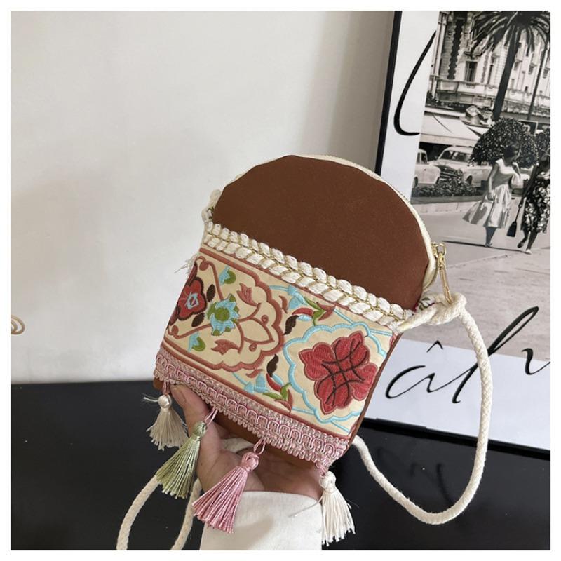 Модная сумка на одно плечо в стиле меньшинства Женская сумка через плечо Liu Su коричневый