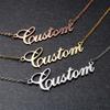 DIY Stainless Steel Name Necklace Gold Plated Initial Letter Bracelet Ring Bangle Personalized Custom Jewelry
