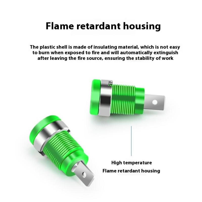 10 Pcs 4Mm Banana Plug Connectors Panel Mount Socket Binding Post Adapters Ten For 4Mm Banana Female Jack