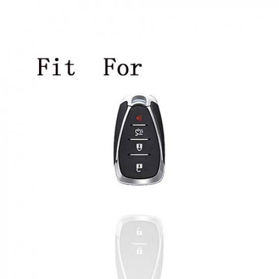 Alloy Silicone Car Key Fob Case Cover For Chevrolet Camaro Malibu Cruze Sonic