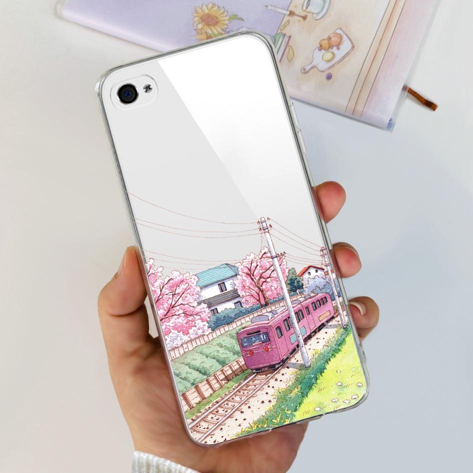 For iPhone 4 Case 3.5" Cute Cartoon Leopard Transparent Silicone Soft Cover For iPhone 4s iPhone4 Funda iPhone4s Shockproof Capa