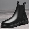 Chelsea Boots Men's High-top Shoes Chimney Cotton Shoes Autumn and Winter Trendy Men's Martin Boots Tooling Snow Boots