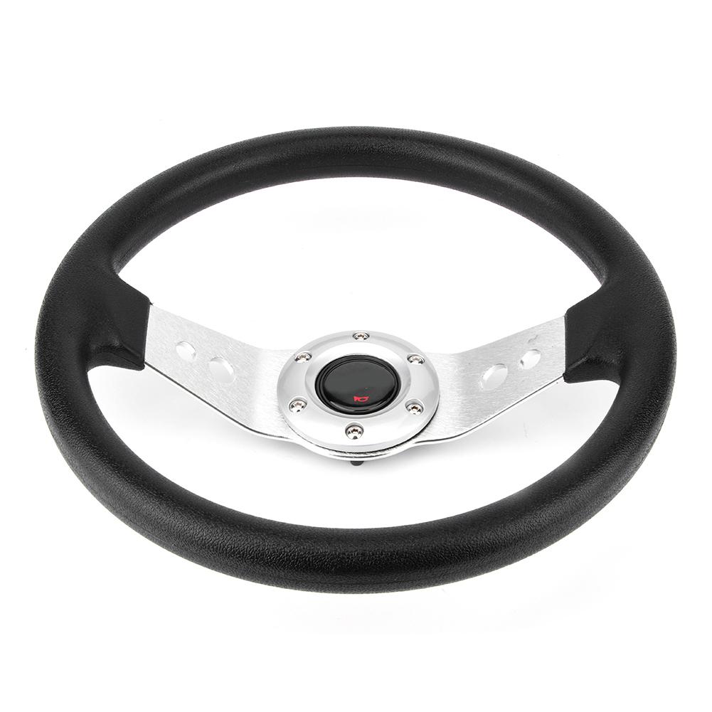 

Stylish Unique Car Universal Steering Wheel Accessories Car Parts Black and Silver