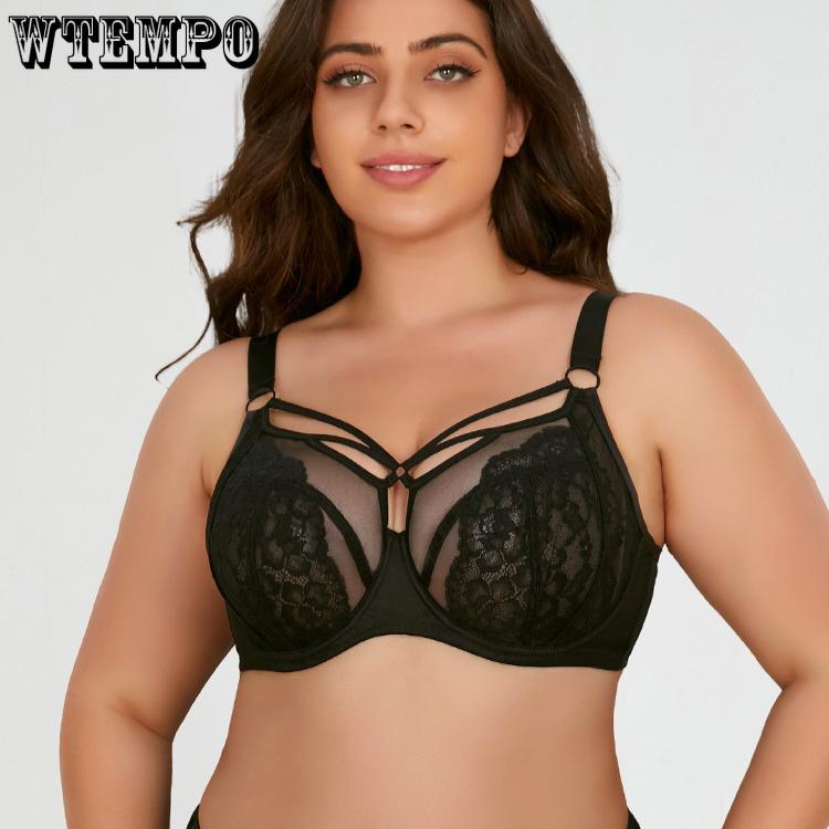 

Large Size Lingerie Women s Lace Anti Sagging Gathering Bra Breathable Thin Full Cup Bra 34/75C