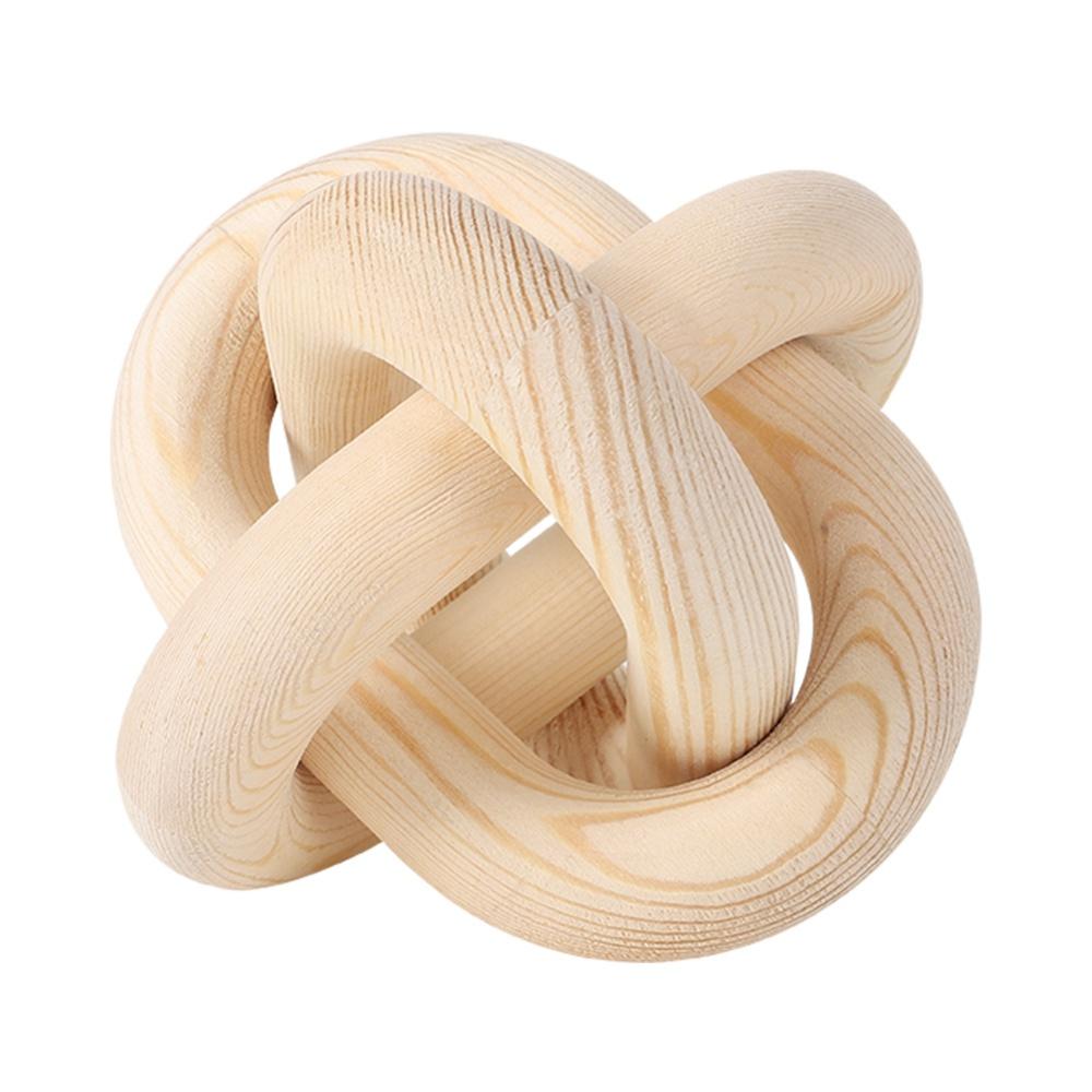 Houten Ketting Schakel Handgesneden voor Tafel Gelaagde Dienblad Rustiek Hout Schakel