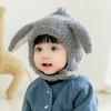 Simpatico Cappello da Bambino Autunno Inverno Orecchie da Coniglio Morbido Peluche Caldo Cappello Berretti per Bambini Tinta Unita Cappello con Paraorecchie Cuffia