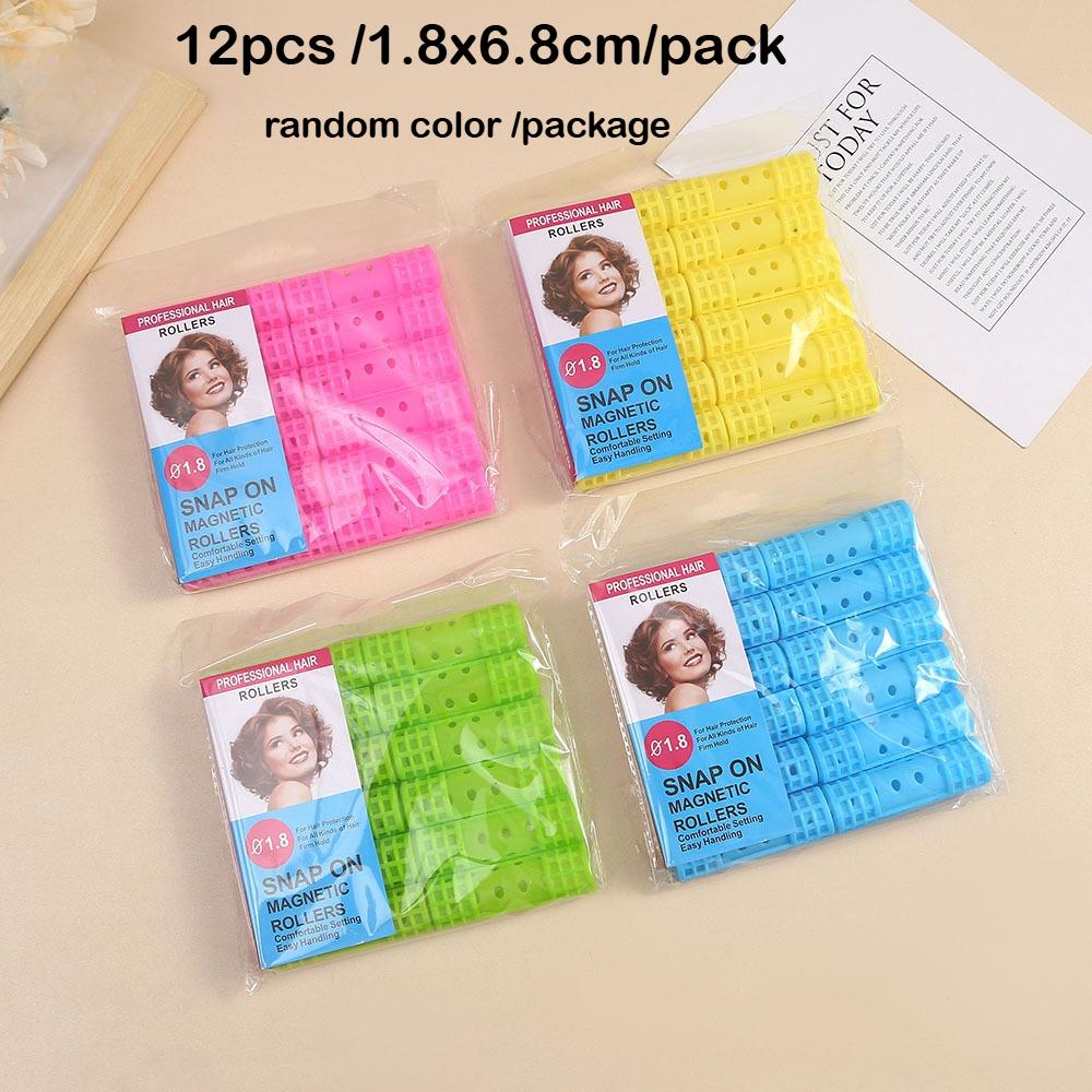 6 Size Women Hair Rollers Self Grip No Heat Hair Curlers Heatless Hair Volume Curlers Self-adhesive Hook & Loop DIY Styling Tool