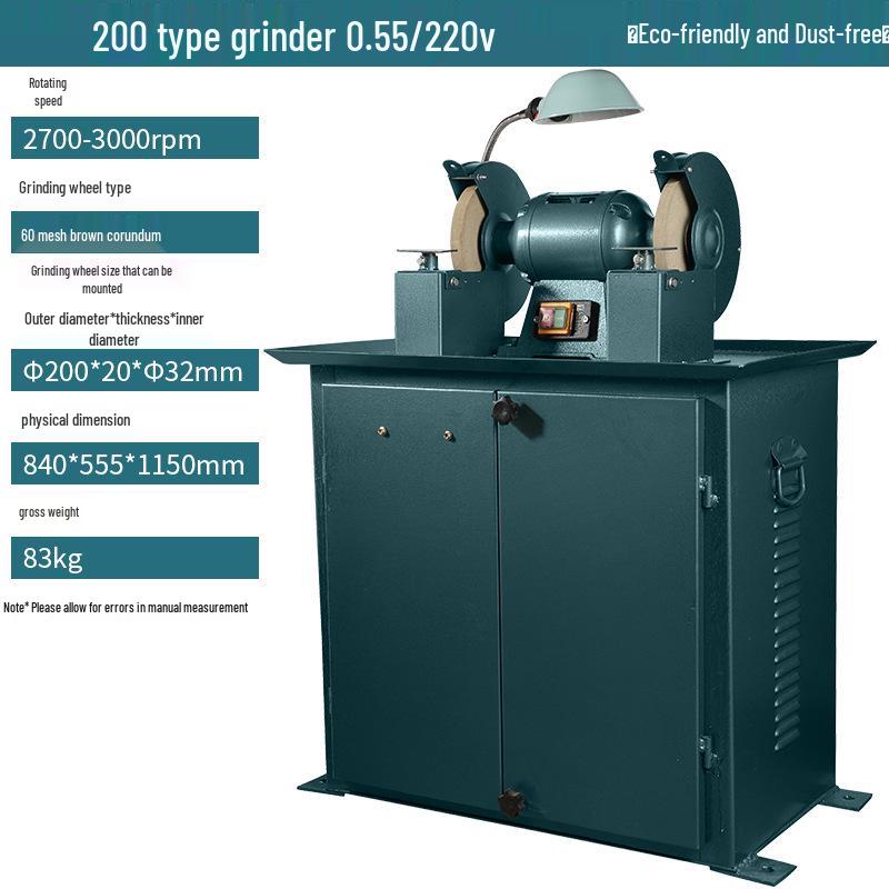 Fujiwara Industrial Grade Bench Grinder with Dust Collector & Knife Sharpener - Vertical, Eco-Friendly Tool