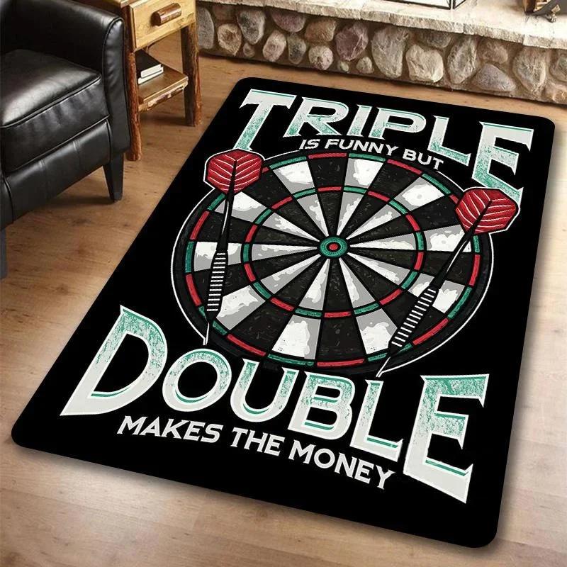 Sport Carpet Dart Board Arrow Floor Mat Dart Target Print Rugs Living Room Game Room Bedroom Rug Non-slip Door Mat Home Decor