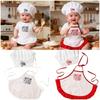Infant Cook Photography Props Set Apron And Hat Polyester Costume For Newborns Ideal For Baby Photos Taking
