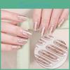 Full Gel Stickers Nail Cover Self Adhesive French Manicure Strips Quick Apply No Uv Light Required Salon Quality