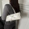 Women Korean Style Bow Design Underarm Bag Fashion Versatile Single Shoulder Handbag For Daily Commute