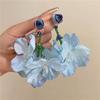 1pair Resin Fabric Fabric Flower Earring Pink Blue White Ear Accessories  Vacation Beach Daily