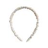 Women Headband Thin Edge Anti-Slip Design Pleated Texture Hair Hoop Commuting