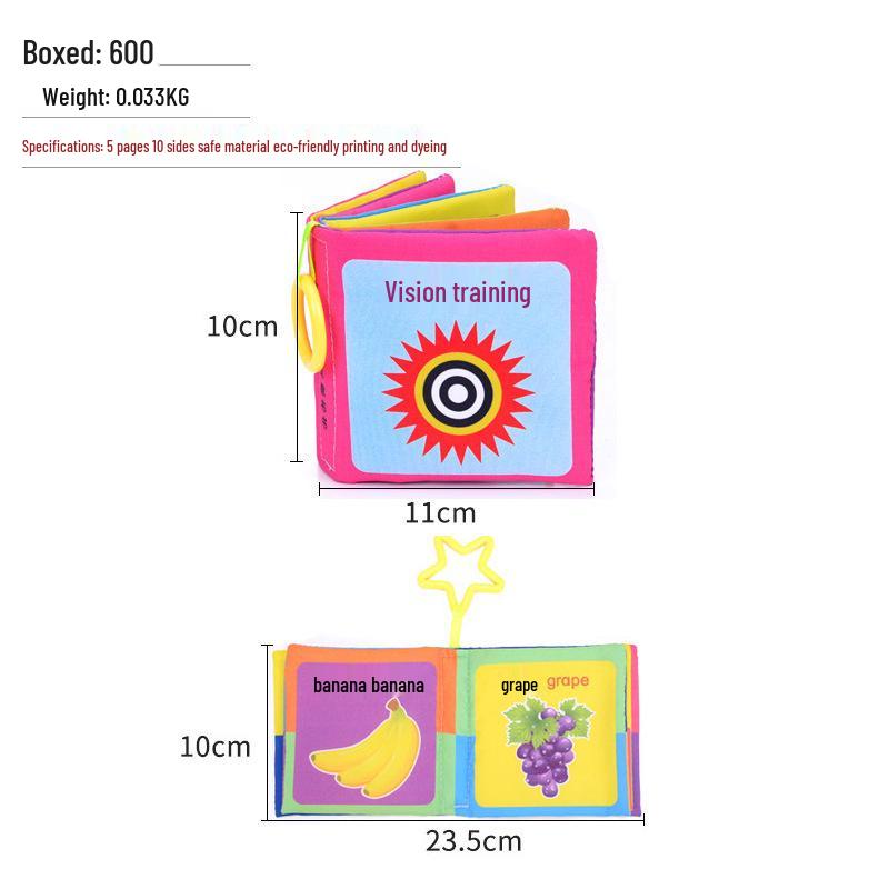 Infant Tear-Resistant Cloth Book – Early Learning Educational Toy for Ages 0-1, Chewable Cognitive Sound Book