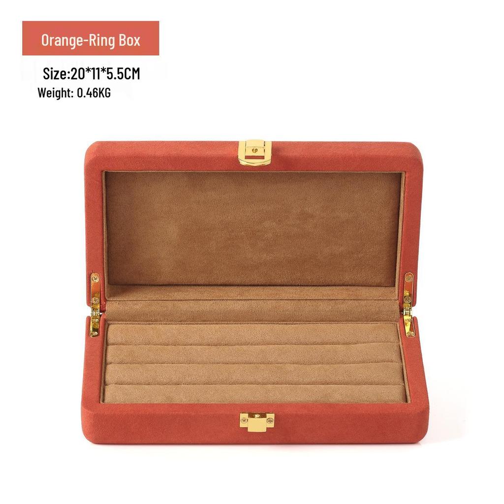 Elegant Jewelry Storage Box with Microfiber Lining for Rings, Bracelets, and Necklaces