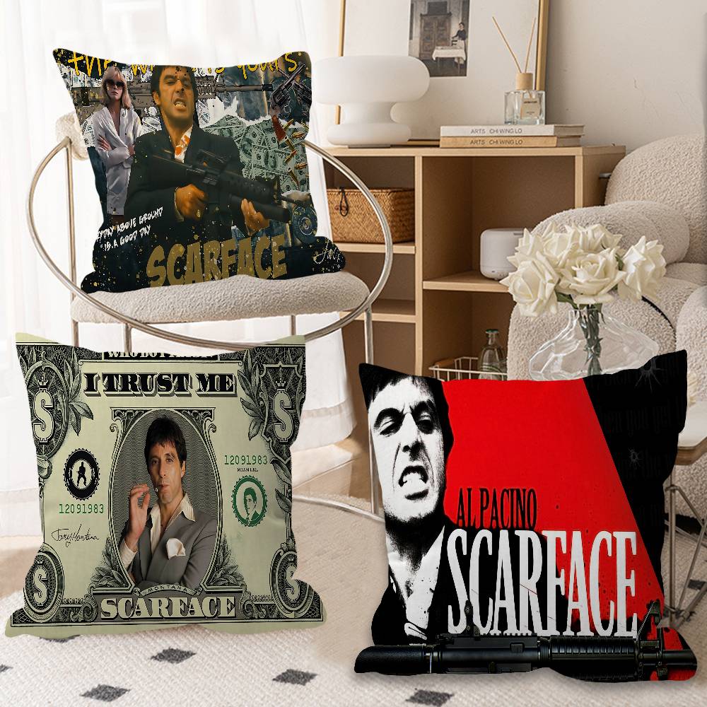 Classics S-Scarface 1983 Film Personalized picture text home decorative pillows Household Gifts 45x45cm