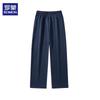 ROMON Men's Solid Loose Straight-Leg Casual Pants
