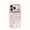 Full screen yellow powder floral application Apple 17Promax mobile phone case spring iPhone15 transparent anti-drop 16pro