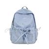 Cute Bowknot Backpack for Women Large Capacity Nylon School Backpack Kawaii Travel Daypack Casual College Bookbag