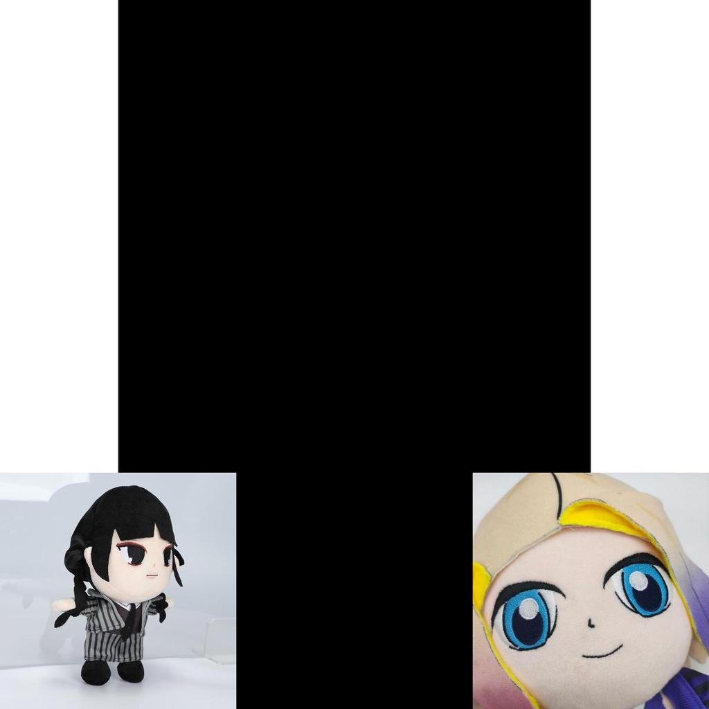 Wednesday Addams Plush Toys Dark-haired Girl 23cm 117g