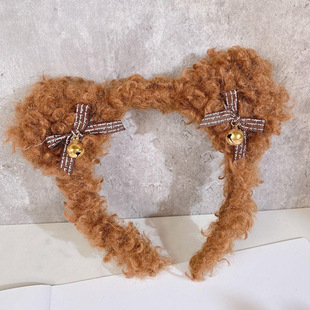 Cute Hair Hoop Plush Ear Bear Hairband Headgear Headdress Wedding Party Stage