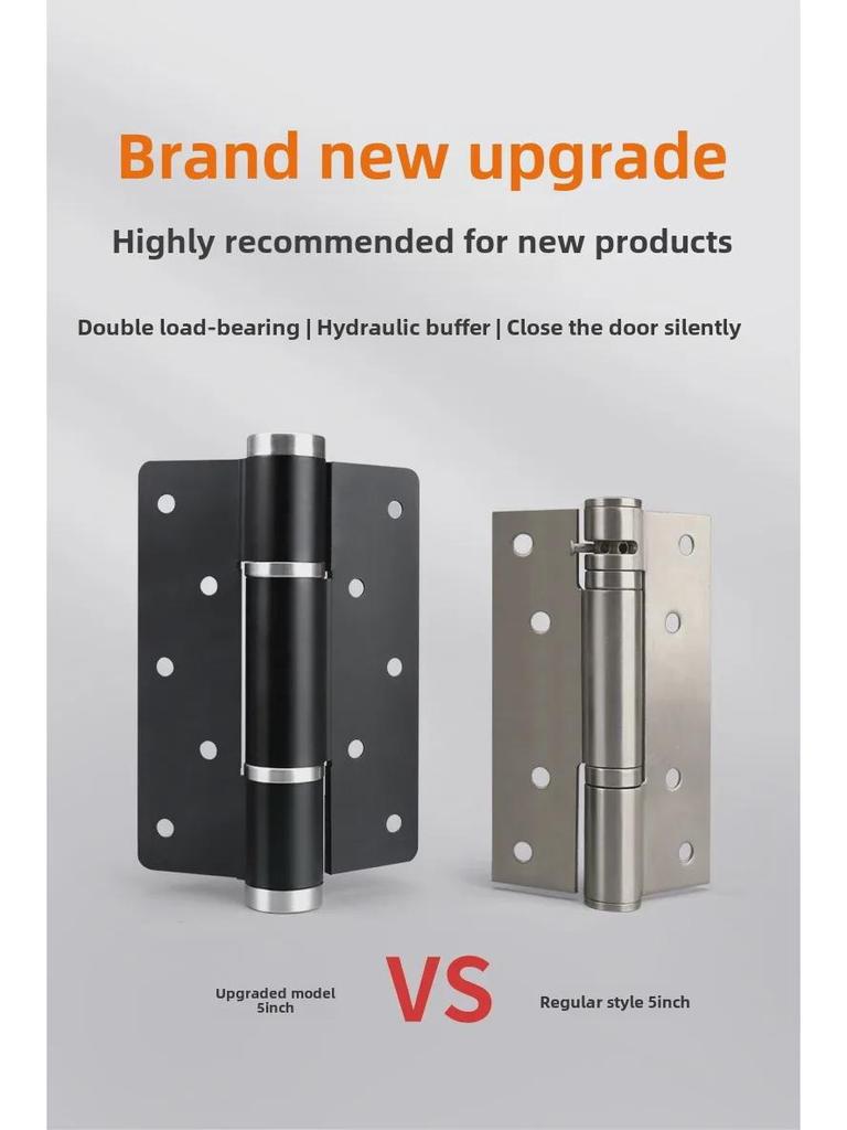 Hydraulic Invisible Door Hinge Closer with Automatic Rebound and Self-Closing Spring