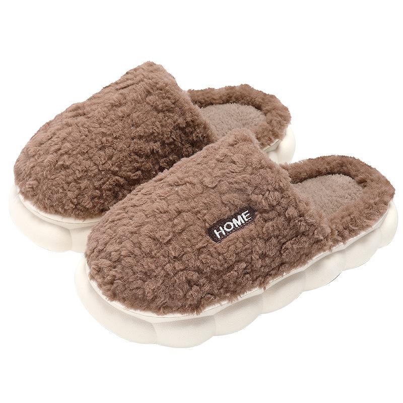 Household Cotton Slippers Women's Season Cute Thick Bottom Home Ladies Plush Slippers Day Warm Cotton Mop