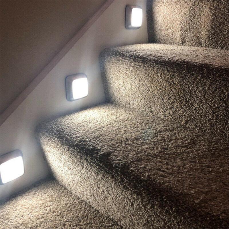 Led Cabinet Closet Stair Wall Lamp Built In Motion Sensor Night Light For Bathroom Kitchen Bedroom