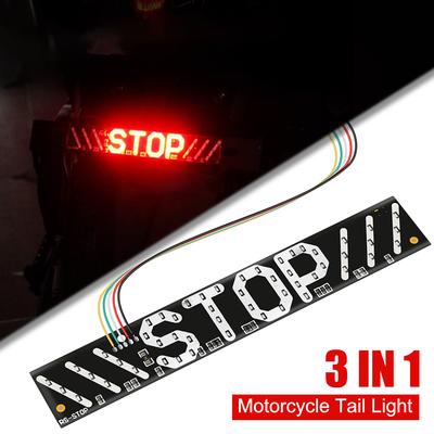 Tail Light Turning Left/right Motorcycle Turn Signals Universal LED Flashing Brake Light For Motorcycle License Plate Light