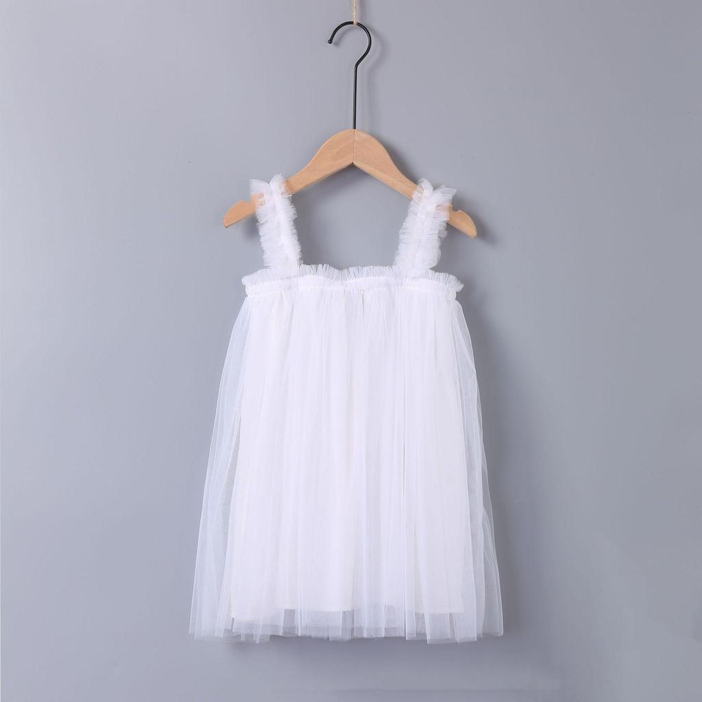 New Girls' Summer Rainbow Mesh Princess Dress & Tutu Skirt