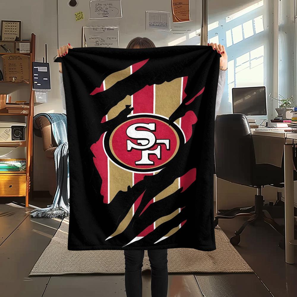 San Francisco 49ers Flannel Blanket, High quality Comfortable for All Seasons, Home Decor, Warmth and Comfort