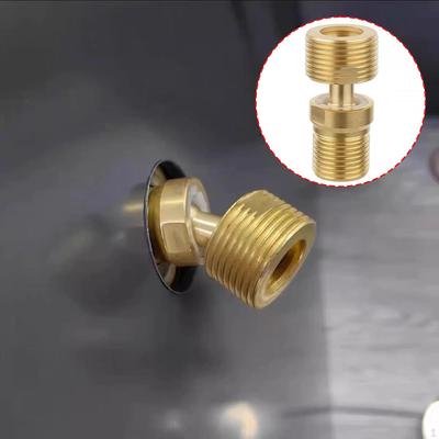 Raccord de Tuyau en Cuivre Vanne d'Angle Adaptateur de Raccord de Douche avec Rotation de Degrés pour Flexible