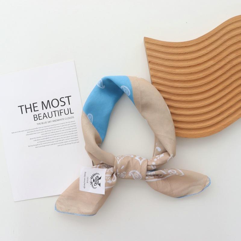 Paisley Square Scarf 100% Cotton Scarf Women  New Scarf Women's High Sense Series Neck Accessories Neck Band Decoration