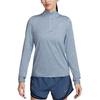 Nike T Shirts Women's Sky Blue Stand Collar Moderate Straight Fit FB4317-440