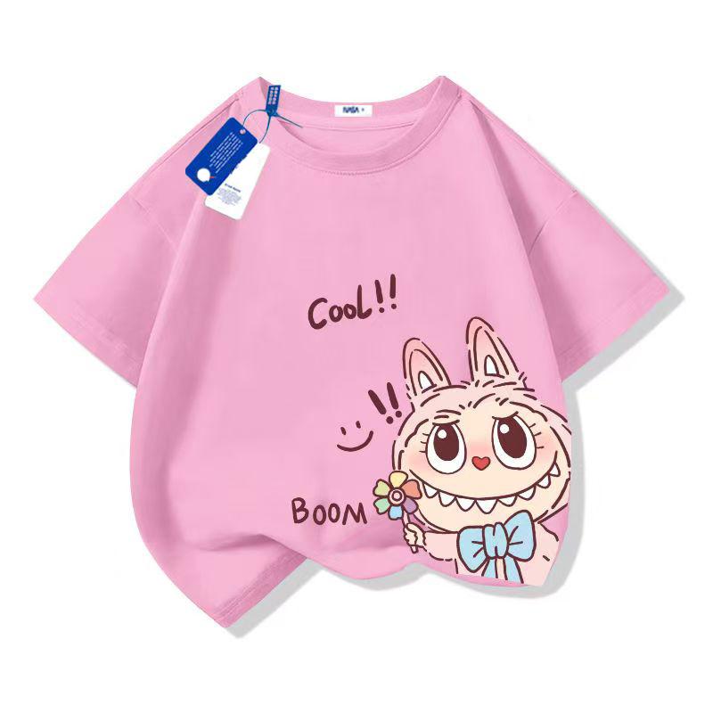 Kawaii LABUBU Anime 3D-Druck Cartoon Anime Kinder T-Shirt Sommer Kurzarm T-Shirt Mädchen Junge T-Shirt Tops