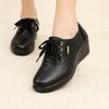 Thick-Soled Lace-Up Shoes for Middle-Aged and Elderly Women - Spring & Autumn Style for Work
